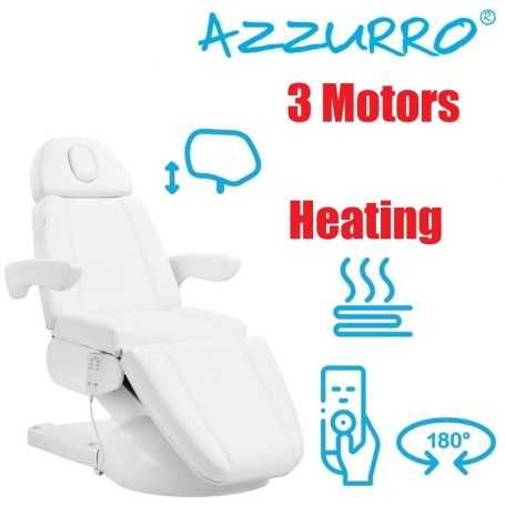 Cosmetic chair Azzurro Lux 3M with electric and heated, white