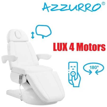Sedia cosmetica Azzurro Lux 4m elettrico, bianco, con supporto