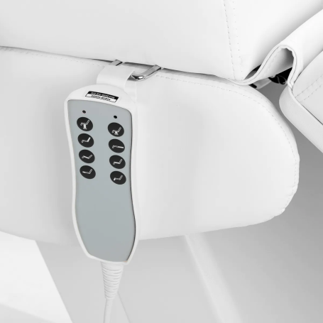 Косметическое кресло Azzurro Lux 4м электрическое, белое, с подставкой