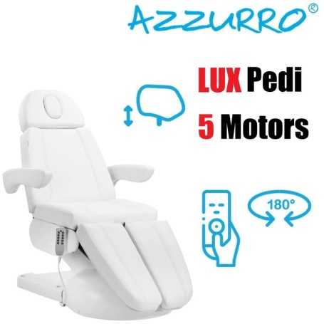 Электрическое косметическое кресло Azzurro Lux 5m белое