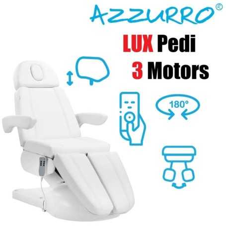 Cadeira cosmética elétrica Azzurro Lux 3M pedi branco