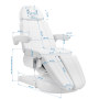 Chaise cosmétique électrique Azzurro Lux 3M PEI White