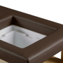 Профессиональный шезлонг со встроенной мойкой Gabbiano Bali Head Spa Washing Lounge Brown
