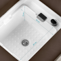 Профессиональный шезлонг со встроенной мойкой Gabbiano Bali Head Spa Washing Lounge Brown