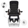 SPA pedikiūro kėdė su masažo funkcija AS-261, juoda/balta