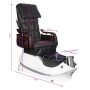 SPA pedicure chair with massage function AS-261, black/white