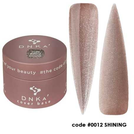 0012 DNKa Cover Base 30 ml (švelniai ruda su sidabriniu blizgesiu)