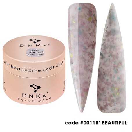0011b DNKa Cover Base 30 ml (milky pink with multicolored tint)