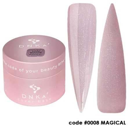0008 DNKa Cover Base 30 ml (violetinė rožinė su holografiniu blizgesiu)
