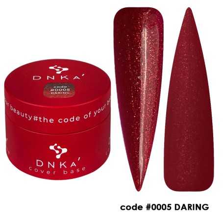 0005 DNKa Cover Base 30 ml (vyno su aukso ir raudonu blizgesiu)