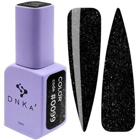 DNKa Gel Nail Polish 0099 (black with glitter), 12 ml