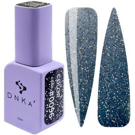 DNKa Gel Nail Polish 0096 (gray-blue with glitter), 12 ml
