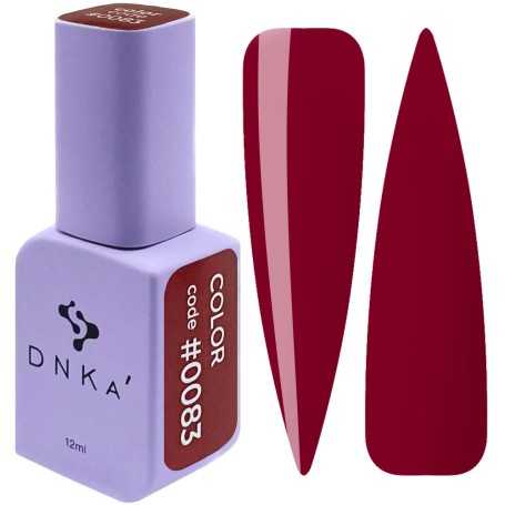 DNKa Gel Nail Polish 0083 (red wine, enamel), 12 ml