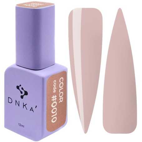 DNKa Gel Nail Polish 0010 (coffee with milk, enamel), 12 ml