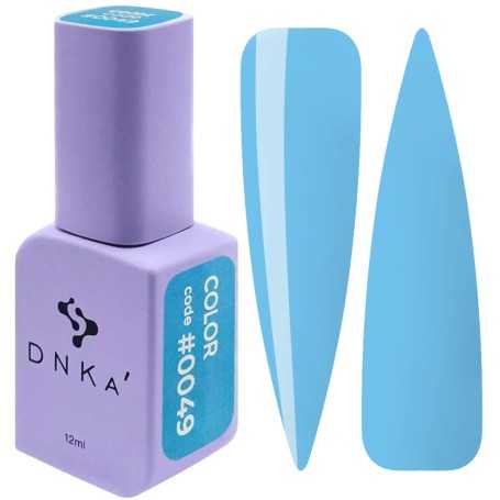 DNKa Gel Nail Polish 0049 (turquoise blue, enamel), 12 ml