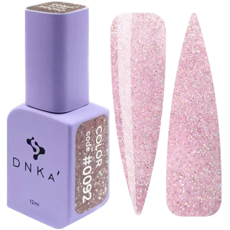 DNKa Gel Nail Polish 0092 (pale pink with glitter), 12 ml
