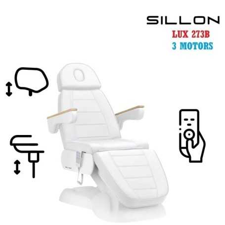 Sillon Lux 273B Electric Cosmetic Chair, 3 Motor, White