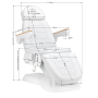 Asiento cosmético eléctrico SILLON Lux 273b, 3 motores, blanco