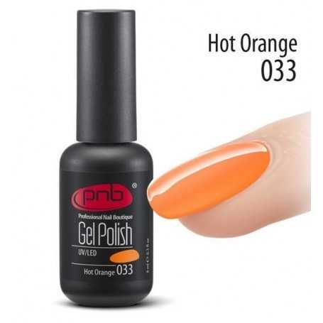 PNB gel polish Hot Orange 033, 8 ml