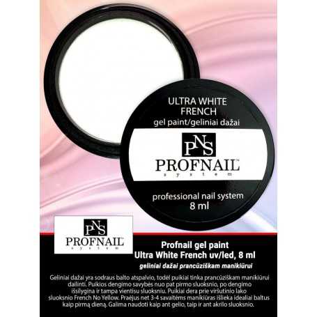 PNS Ultra White franču gēla krāsa, 8 ml
