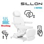 Beheizte elektrische Kosmetik Sillon Classic Stuhl, 3 Motor, Zweite Ausgabe Weiß