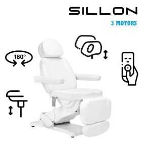 Chaise de cosmétologie électrique Sillon Classic, 3 Moteur, Blanc