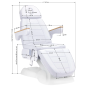 Silla Cosmética Eléctrica Sillon Lux, 3 Motor, Frío Blanco